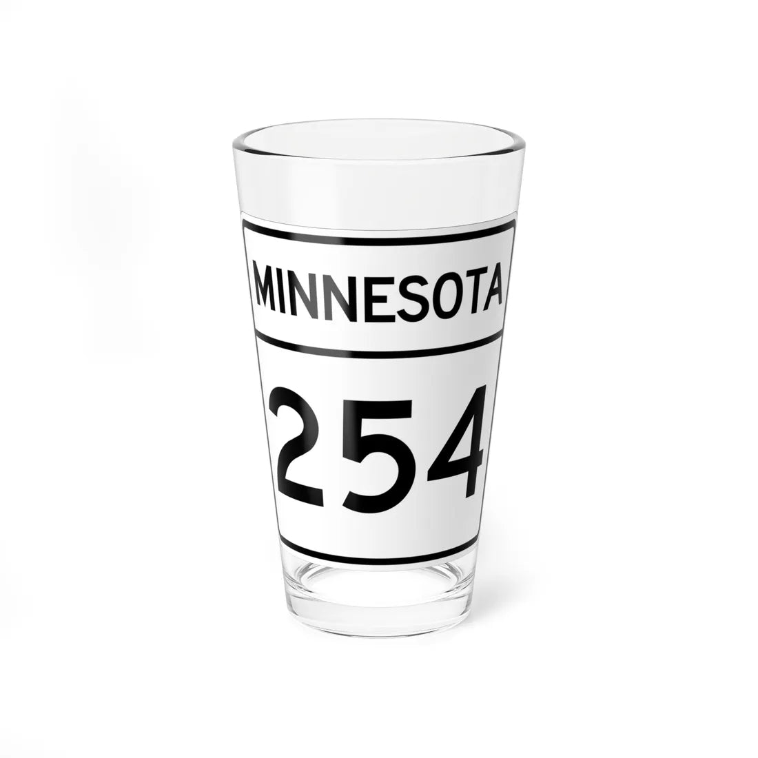 MN-254 1948 (Minnesota) (Road Sign) Pint Glass 16oz 16oz - Go Mug Yourself