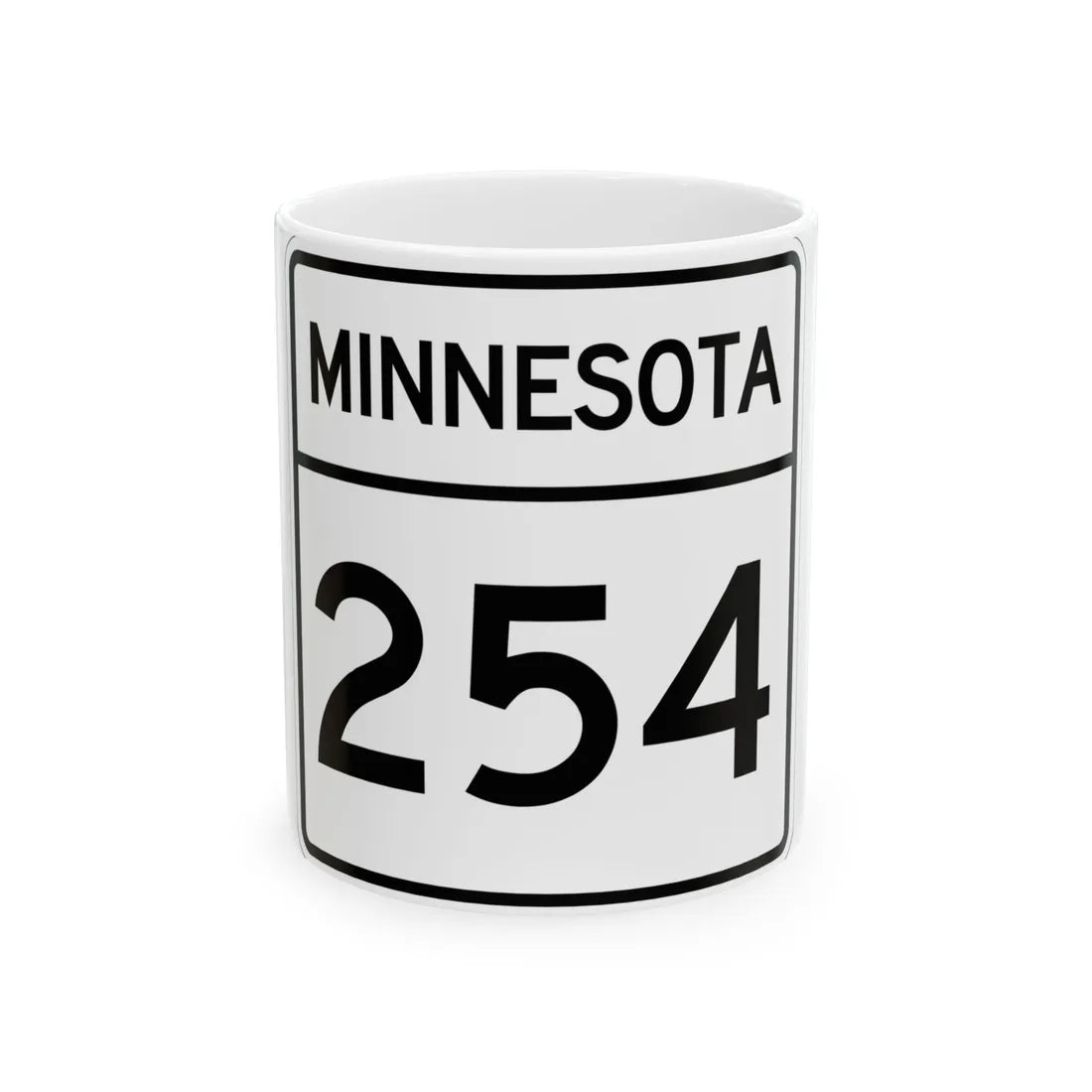 MN-254 1948 (Minnesota) (Road Sign) White Coffee Mug 11oz - Go Mug Yourself