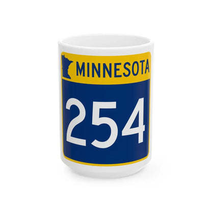 MN-254 (Minnesota) (Road Sign) White Coffee Mug 15oz - Go Mug Yourself
