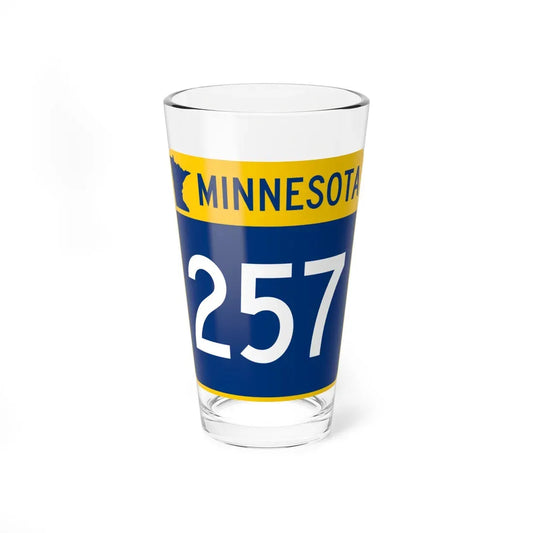 MN-257 (Minnesota) (Road Sign) Pint Glass 16oz 16oz - Go Mug Yourself