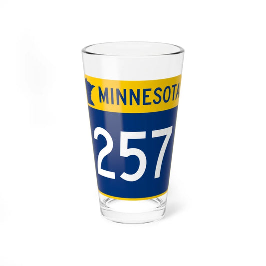 MN-257 (Minnesota) (Road Sign) Pint Glss 16oz 16oz - Go Mug Yourself