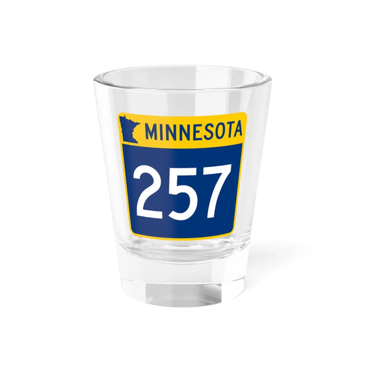 MN-257 (Minnesota) (Road Sign) Shot Glass 1.5oz 1.5oz - Go Mug Yourself