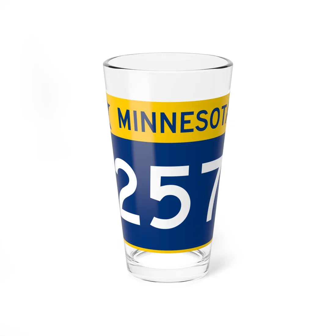 MN-257 wide (Minnesota) (Road Sign) Pint Glss 16oz 16oz - Go Mug Yourself