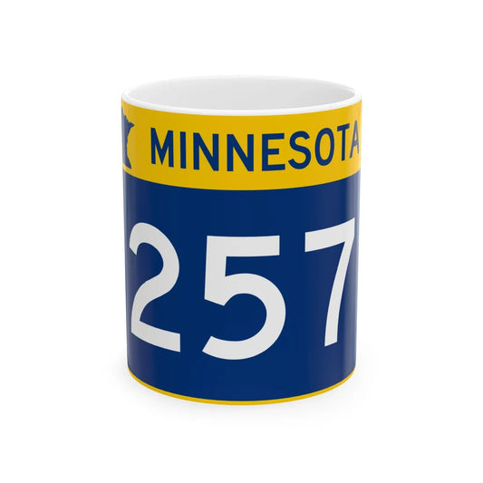 MN-257 wide (Minnesota) (Road Sign) White Coffee Mug 11oz - Go Mug Yourself
