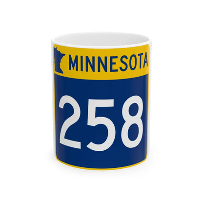 MN-258 (Minnesota) (Road Sign) White Coffee Mug 11oz - Go Mug Yourself