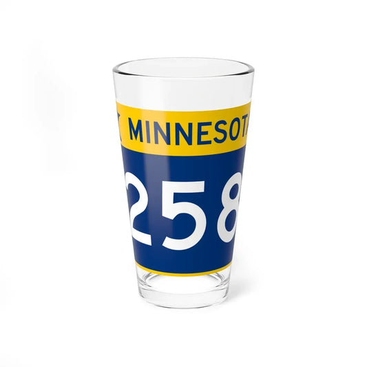 MN-258 wide (Minnesota) (Road Sign) Pint Glass 16oz 16oz - Go Mug Yourself