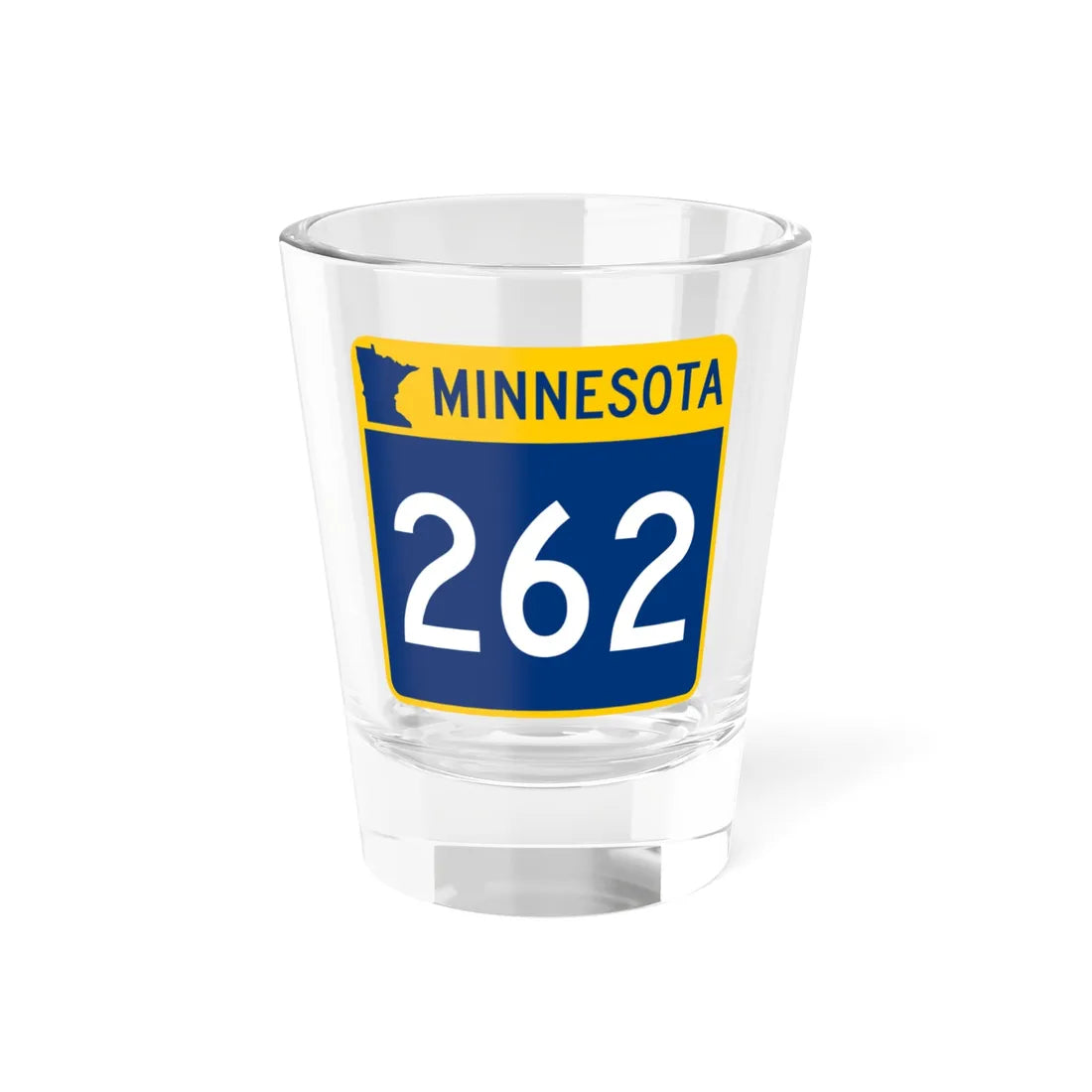 MN-262 (Minnesota) (Road Sign) Shot Glass 1.5oz 1.5oz - Go Mug Yourself