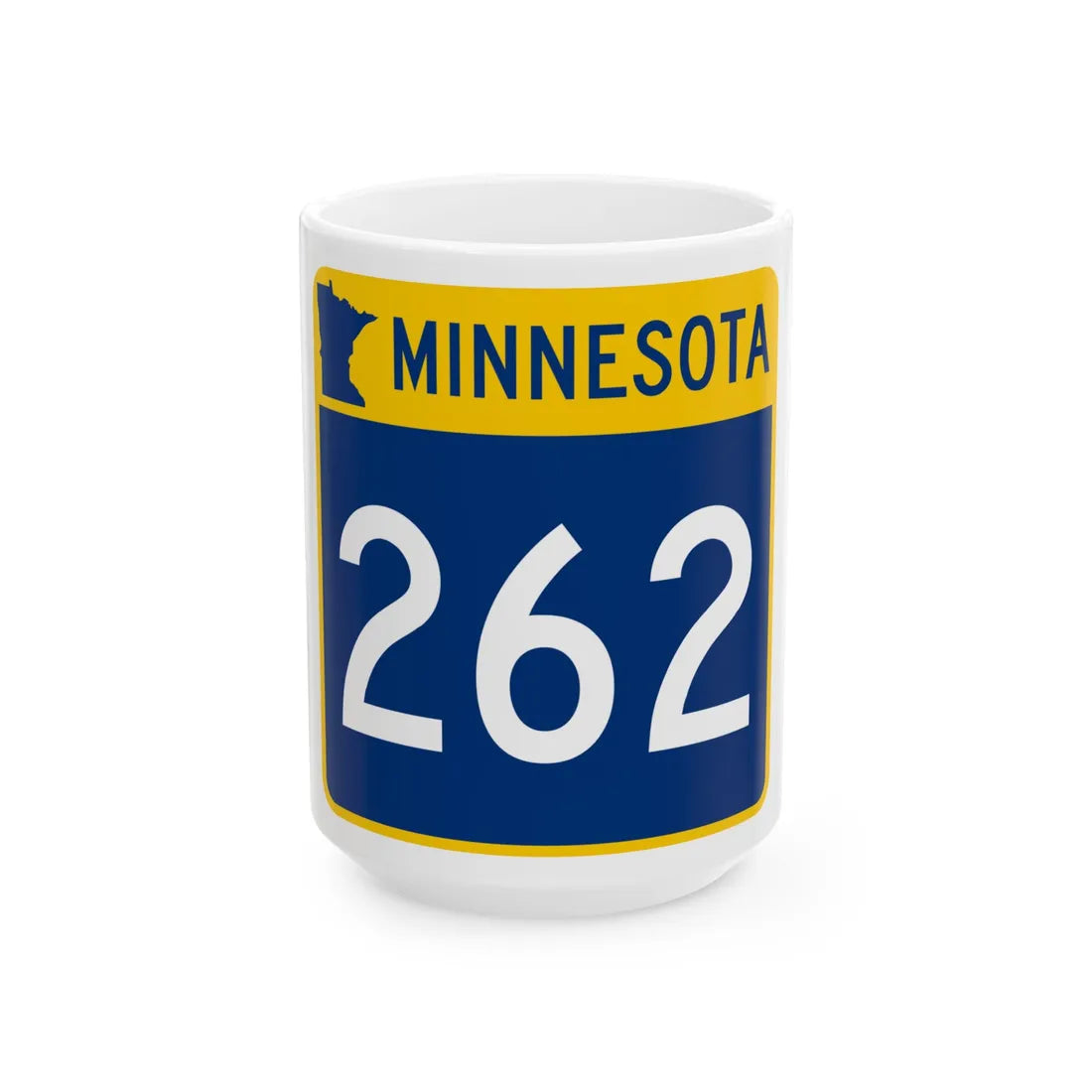 MN-262 (Minnesota) (Road Sign) White Coffee Mug 15oz - Go Mug Yourself