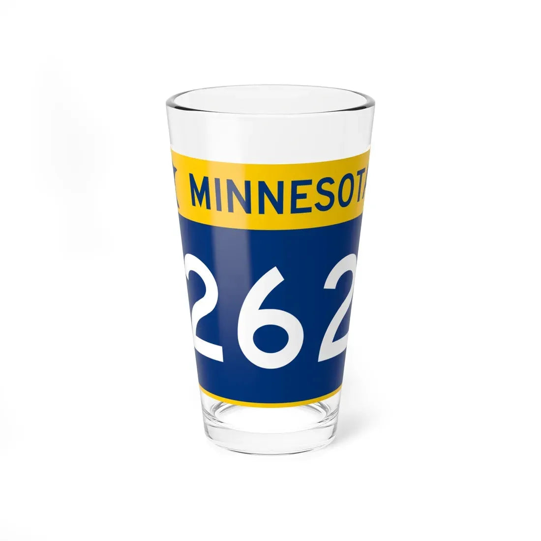 MN-262 wide (Minnesota) (Road Sign) Pint Glass 16oz 16oz - Go Mug Yourself
