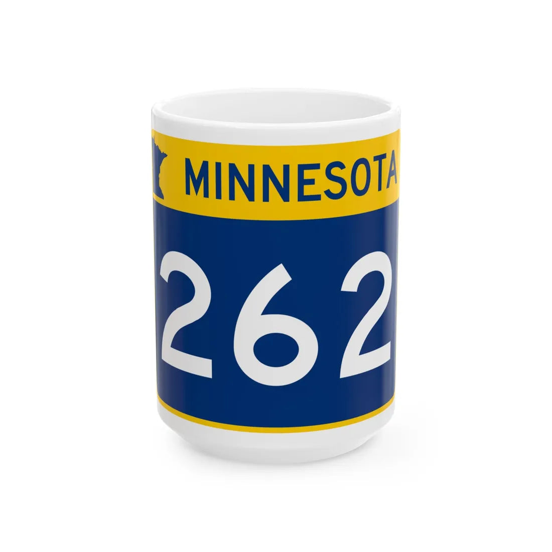 MN-262 wide (Minnesota) (Road Sign) White Coffee Mug 15oz - Go Mug Yourself