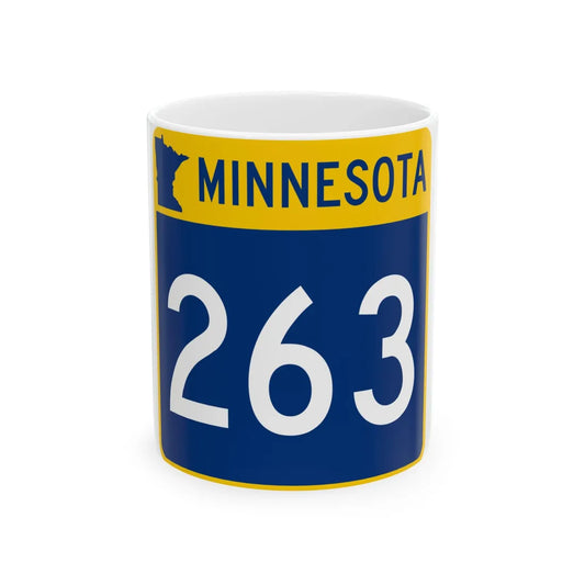 MN-263 (Minnesota) (Road Sign) White Coffee Mug 11oz - Go Mug Yourself