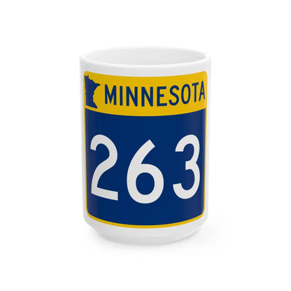 MN-263 (Minnesota) (Road Sign) White Coffee Mug 15oz - Go Mug Yourself