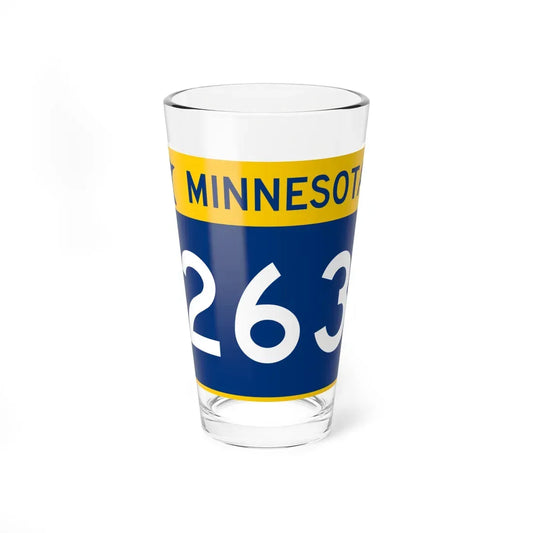 MN-263 wide (Minnesota) (Road Sign) Pint Glass 16oz 16oz - Go Mug Yourself