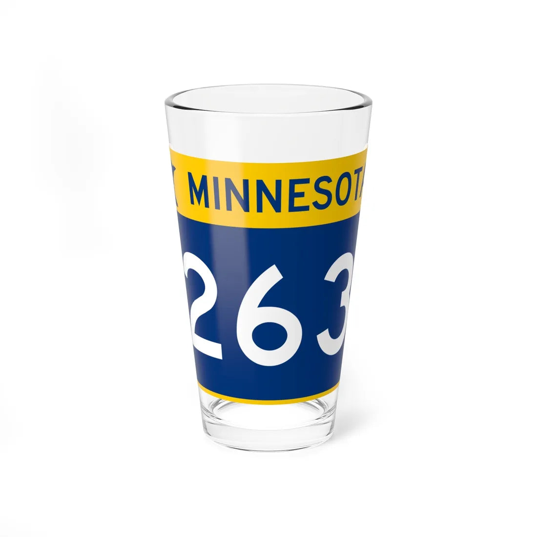 MN-263 wide (Minnesota) (Road Sign) Pint Glss 16oz 16oz - Go Mug Yourself