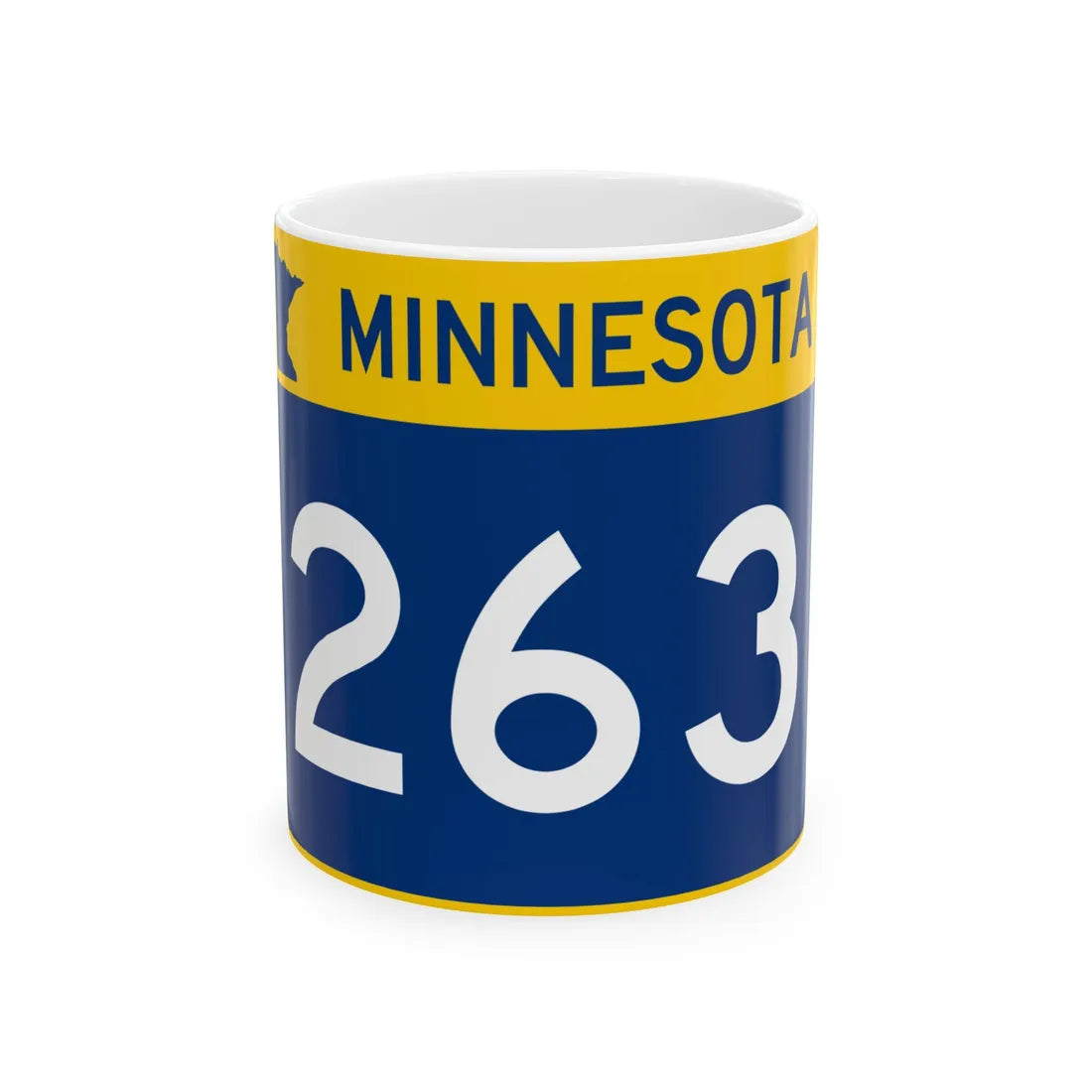 MN-263 wide (Minnesota) (Road Sign) White Coffee Mug 11oz - Go Mug Yourself