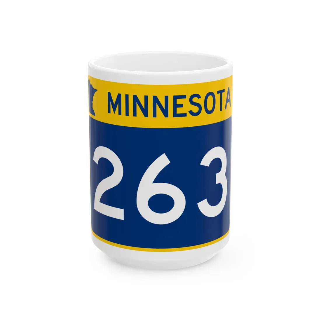 MN-263 wide (Minnesota) (Road Sign) White Coffee Mug 15oz - Go Mug Yourself