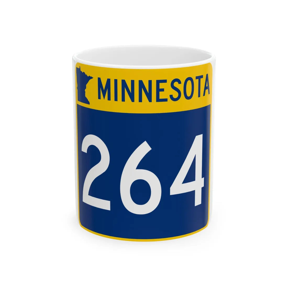 MN-264 (Minnesota) (Road Sign) White Coffee Mug 11oz - Go Mug Yourself