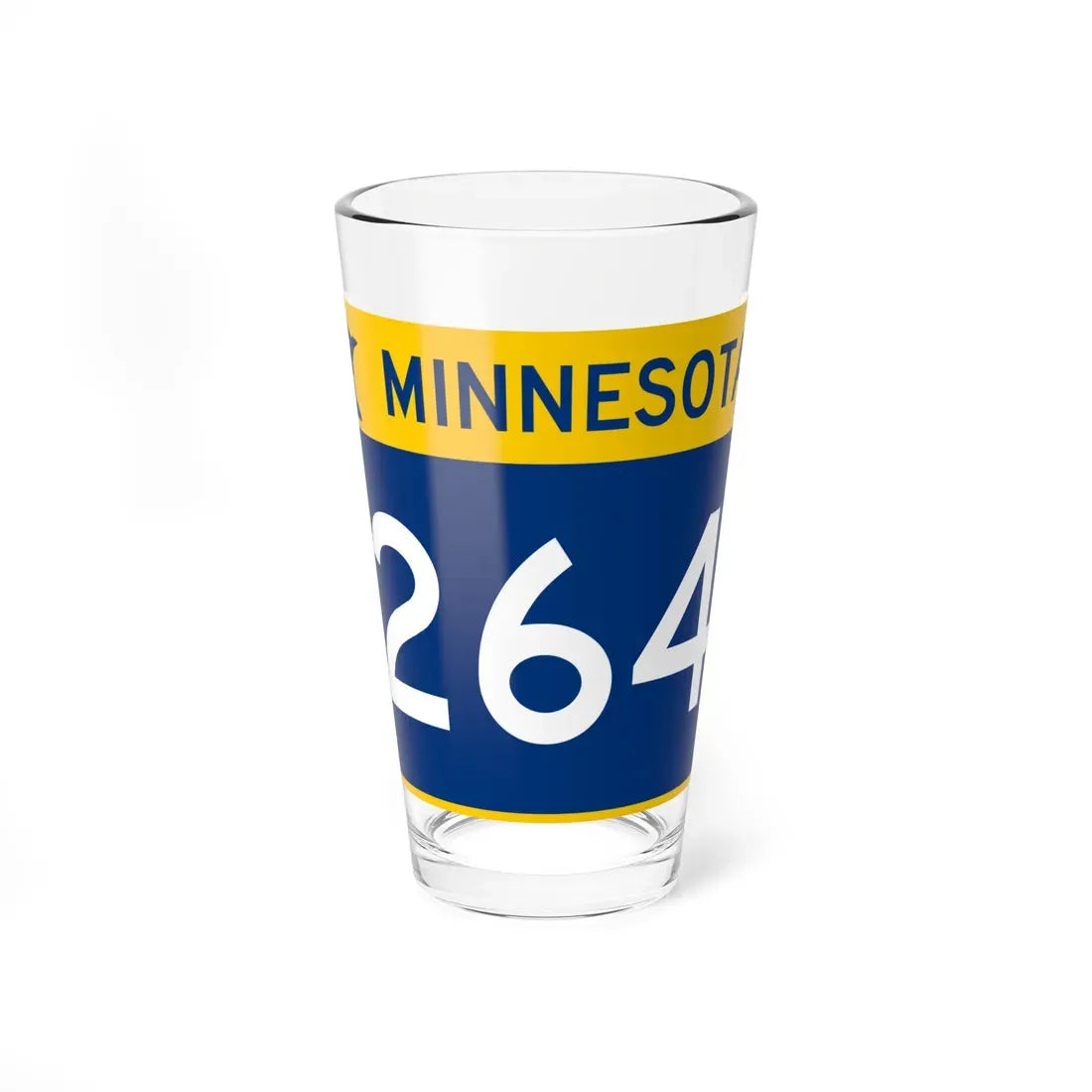 MN-264 wide (Minnesota) (Road Sign) Pint Glass 16oz 16oz - Go Mug Yourself