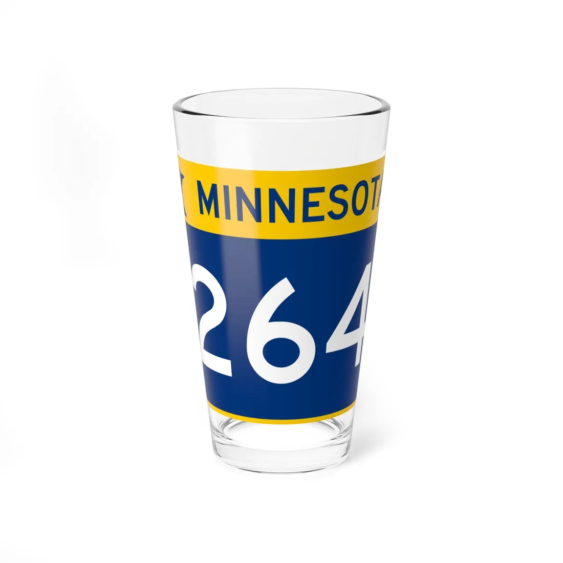 MN-264 wide (Minnesota) (Road Sign) Pint Glss 16oz 16oz - Go Mug Yourself