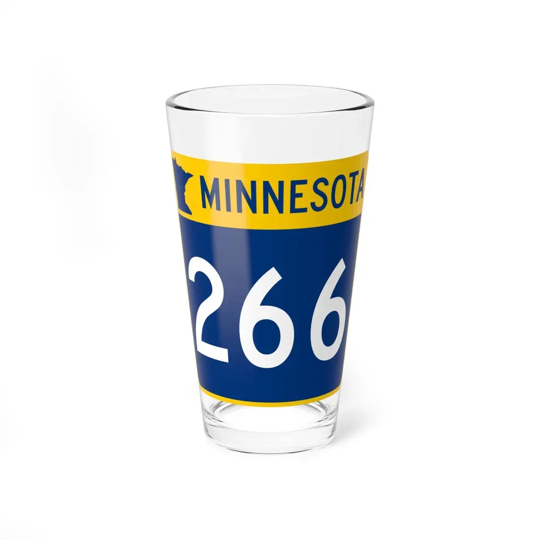 MN-266 (Minnesota) (Road Sign) Pint Glass 16oz 16oz - Go Mug Yourself