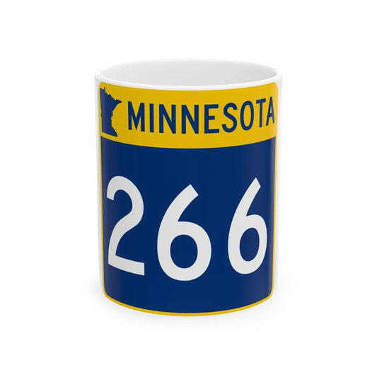 MN-266 (Minnesota) (Road Sign) White Coffee Mug 11oz - Go Mug Yourself