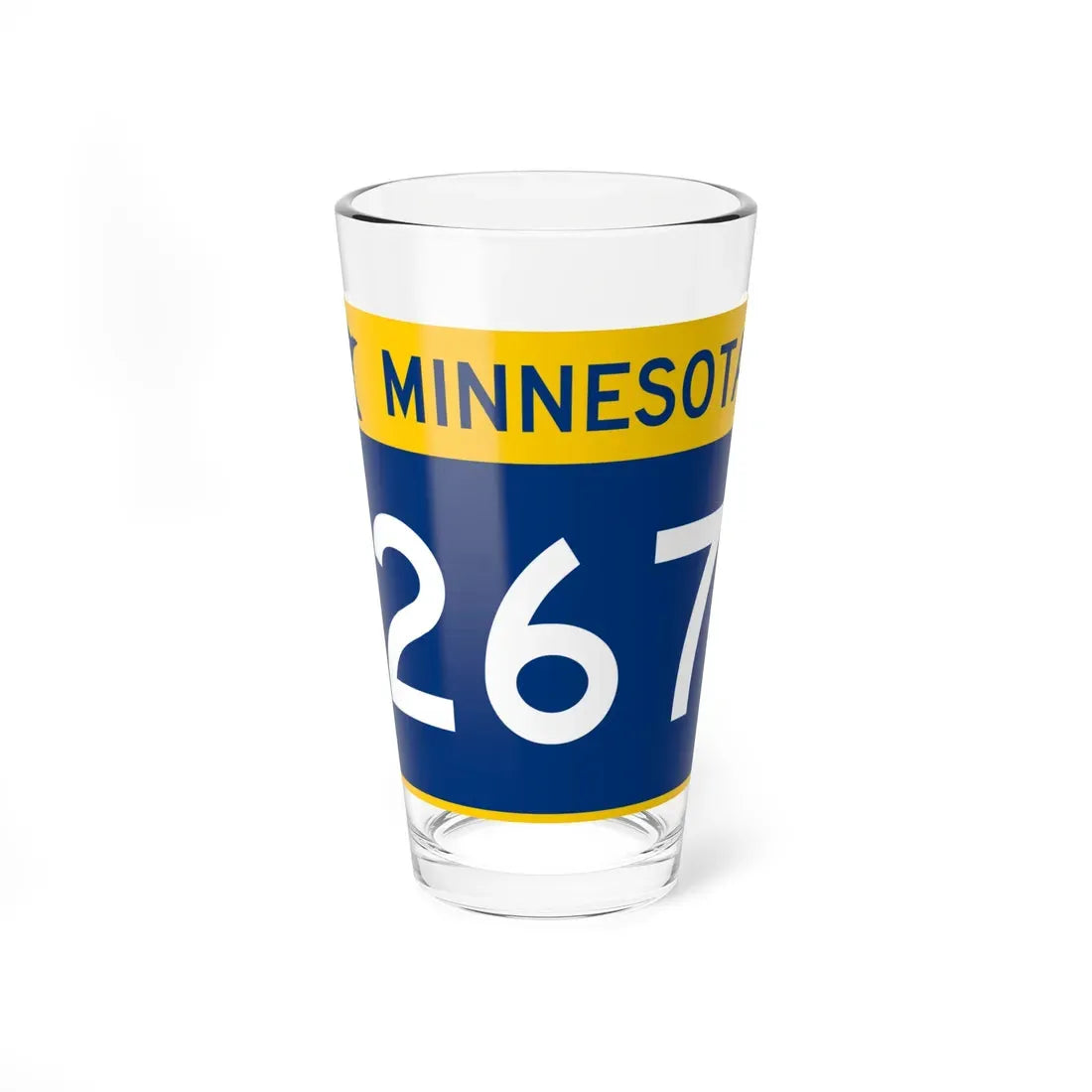 MN-267 wide (Minnesota) (Road Sign) Pint Glass 16oz 16oz - Go Mug Yourself