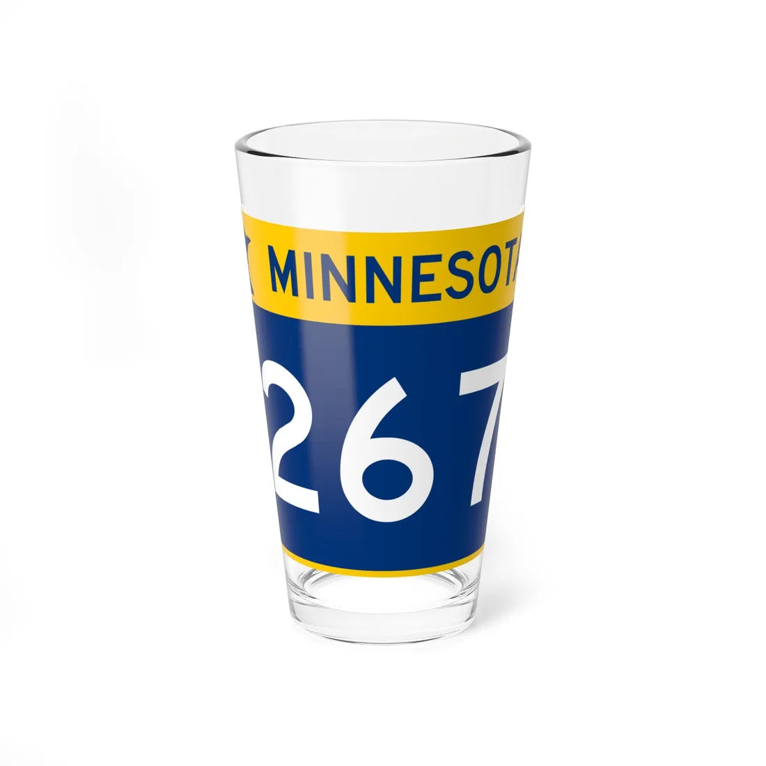 MN-267 wide (Minnesota) (Road Sign) Pint Glss 16oz 16oz - Go Mug Yourself