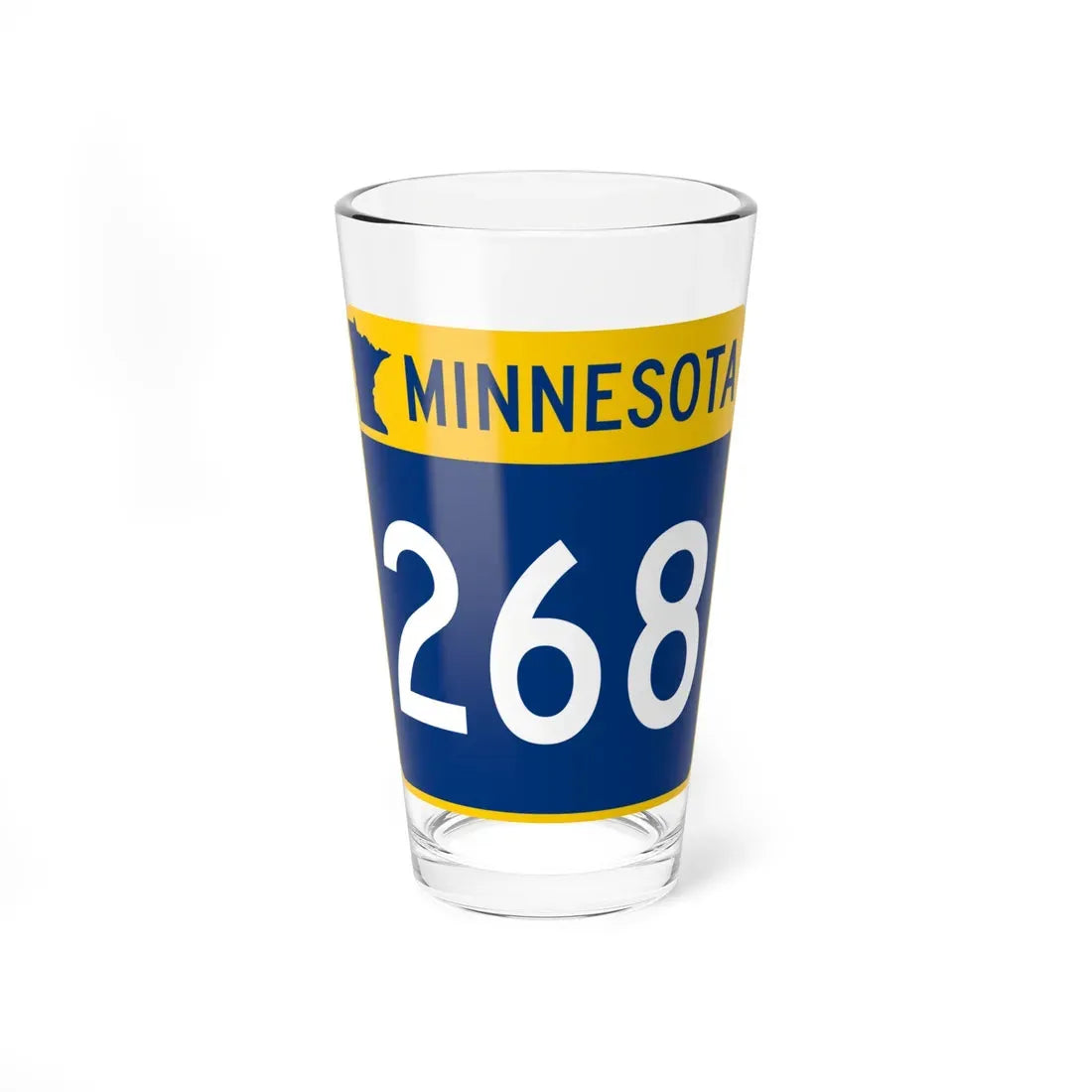 MN-268 (Minnesota) (Road Sign) Pint Glass 16oz 16oz - Go Mug Yourself