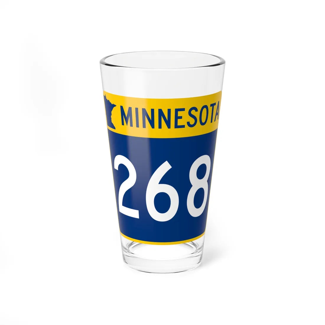 MN-268 (Minnesota) (Road Sign) Pint Glss 16oz 16oz - Go Mug Yourself