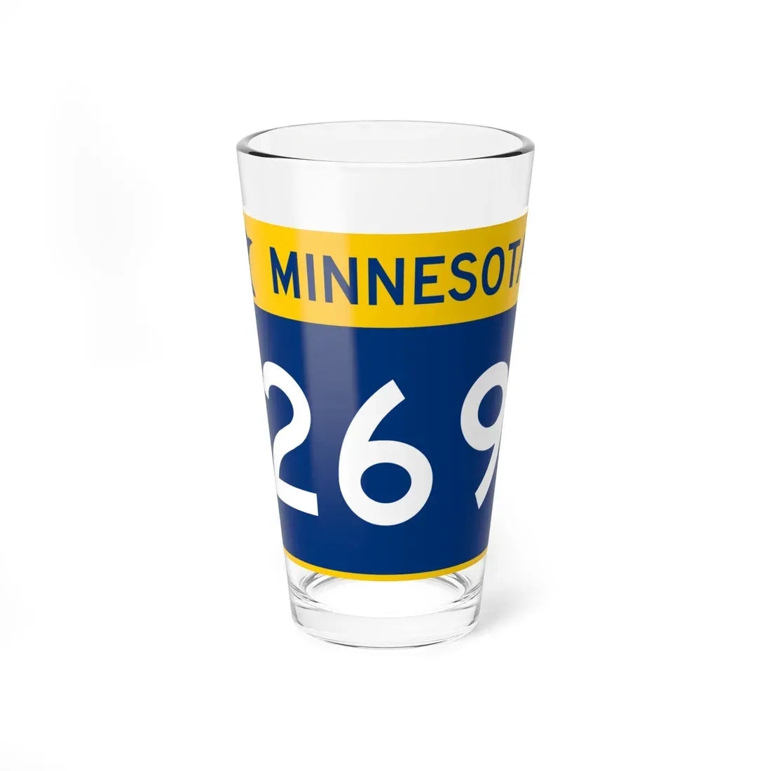 MN-269 wide (Minnesota) (Road Sign) Pint Glass 16oz - Go Mug Yourself