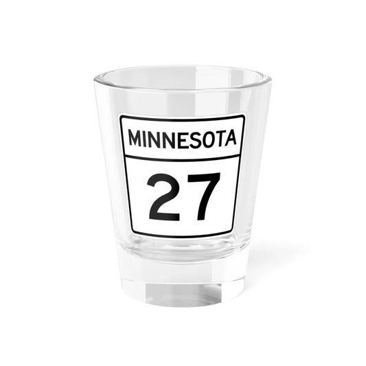 MN-27 1948 (Minnesota) (Road Sign) Shot Glass 1.5oz 1.5oz - Go Mug Yourself