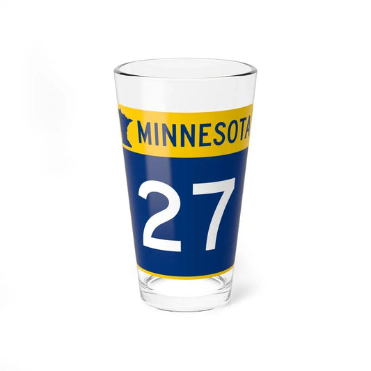 MN-27 (Minnesota) (Road Sign) Pint Glass 16oz 16oz - Go Mug Yourself