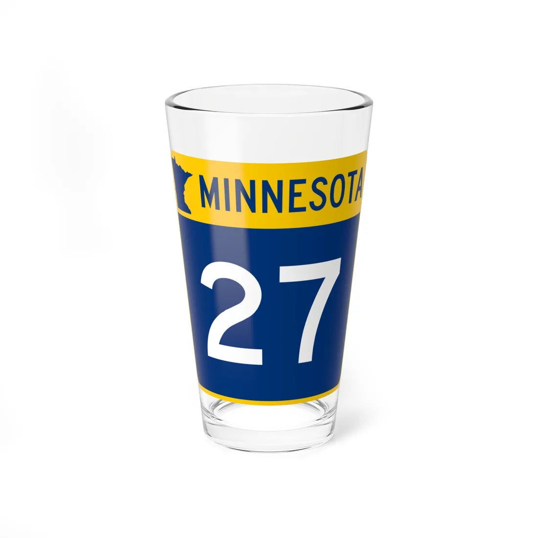 MN-27 (Minnesota) (Road Sign) Pint Glss 16oz 16oz - Go Mug Yourself