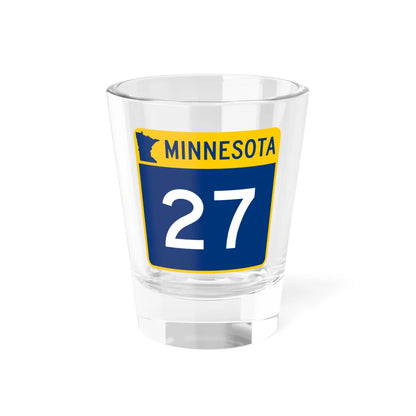 MN-27 (Minnesota) (Road Sign) Shot Glass 1.5oz 1.5oz - Go Mug Yourself