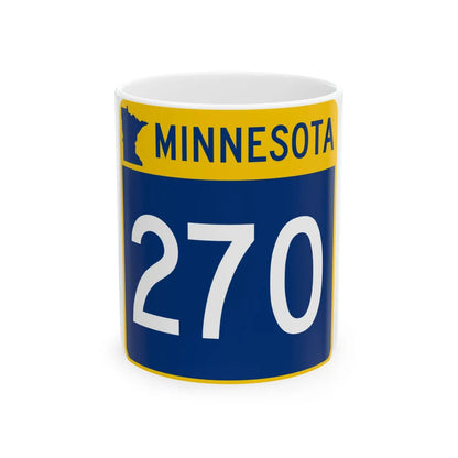 MN-270 (Minnesota) (Road Sign) White Coffee Mug 11oz - Go Mug Yourself