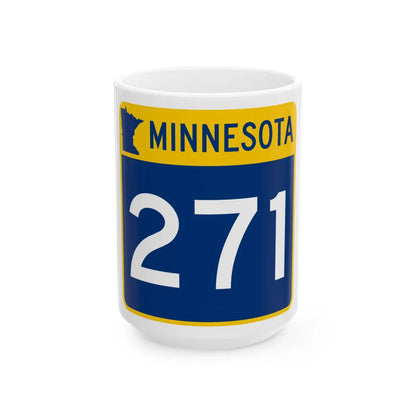 MN-271 (Minnesota) (Road Sign) White Coffee Mug 15oz - Go Mug Yourself