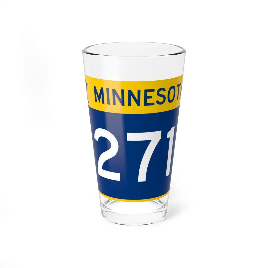 MN-271 wide (Minnesota) (Road Sign) Pint Glass 16oz 16oz - Go Mug Yourself