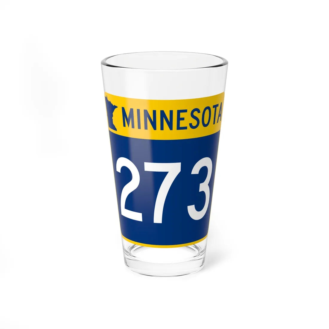 MN-273 (Minnesota) (Road Sign) Pint Glass 16oz 16oz - Go Mug Yourself
