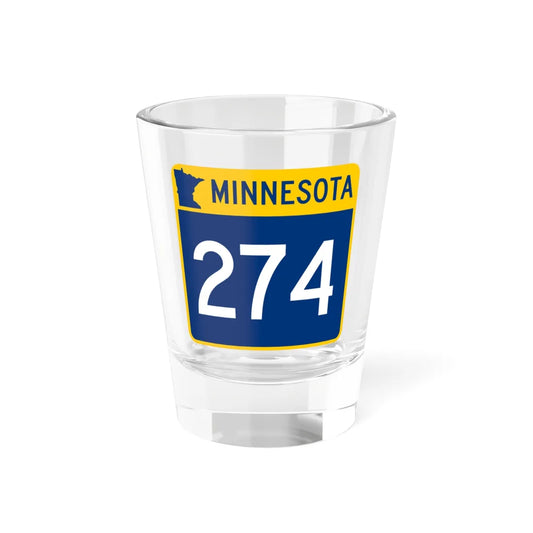 MN-274 (Minnesota) (Road Sign) Shot Glass 1.5oz 1.5oz - Go Mug Yourself
