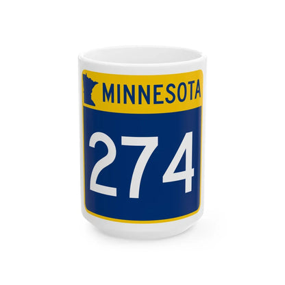 MN-274 (Minnesota) (Road Sign) White Coffee Mug 15oz - Go Mug Yourself