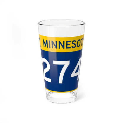 MN-274 wide (Minnesota) (Road Sign) Pint Glass 16oz 16oz - Go Mug Yourself