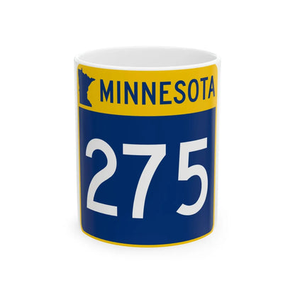 MN-275 (Minnesota) (Road Sign) White Coffee Mug 11oz - Go Mug Yourself