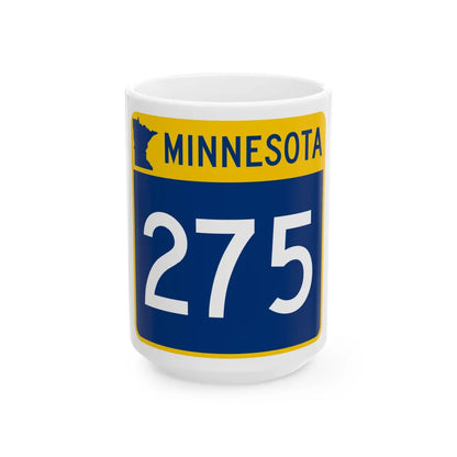 MN-275 (Minnesota) (Road Sign) White Coffee Mug 15oz - Go Mug Yourself