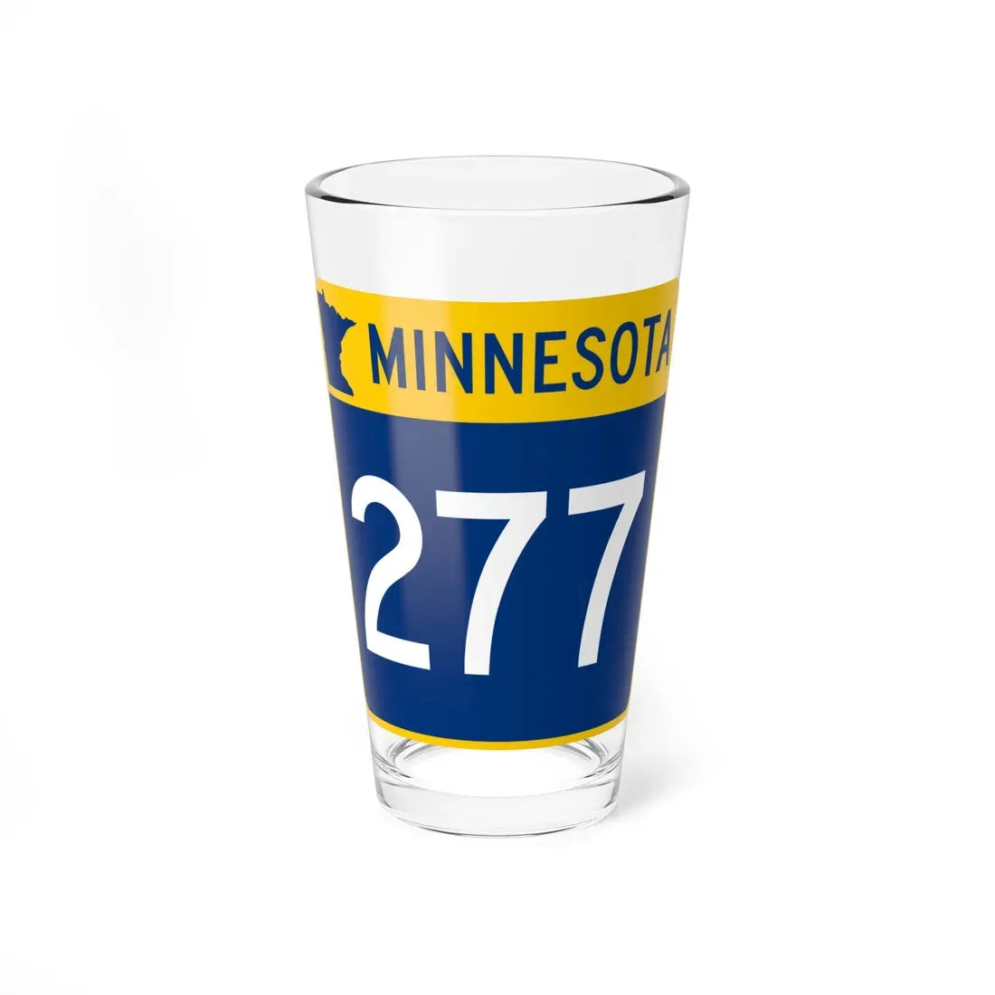 MN-277 (Minnesota) (Road Sign) Pint Glass 16oz - Go Mug Yourself