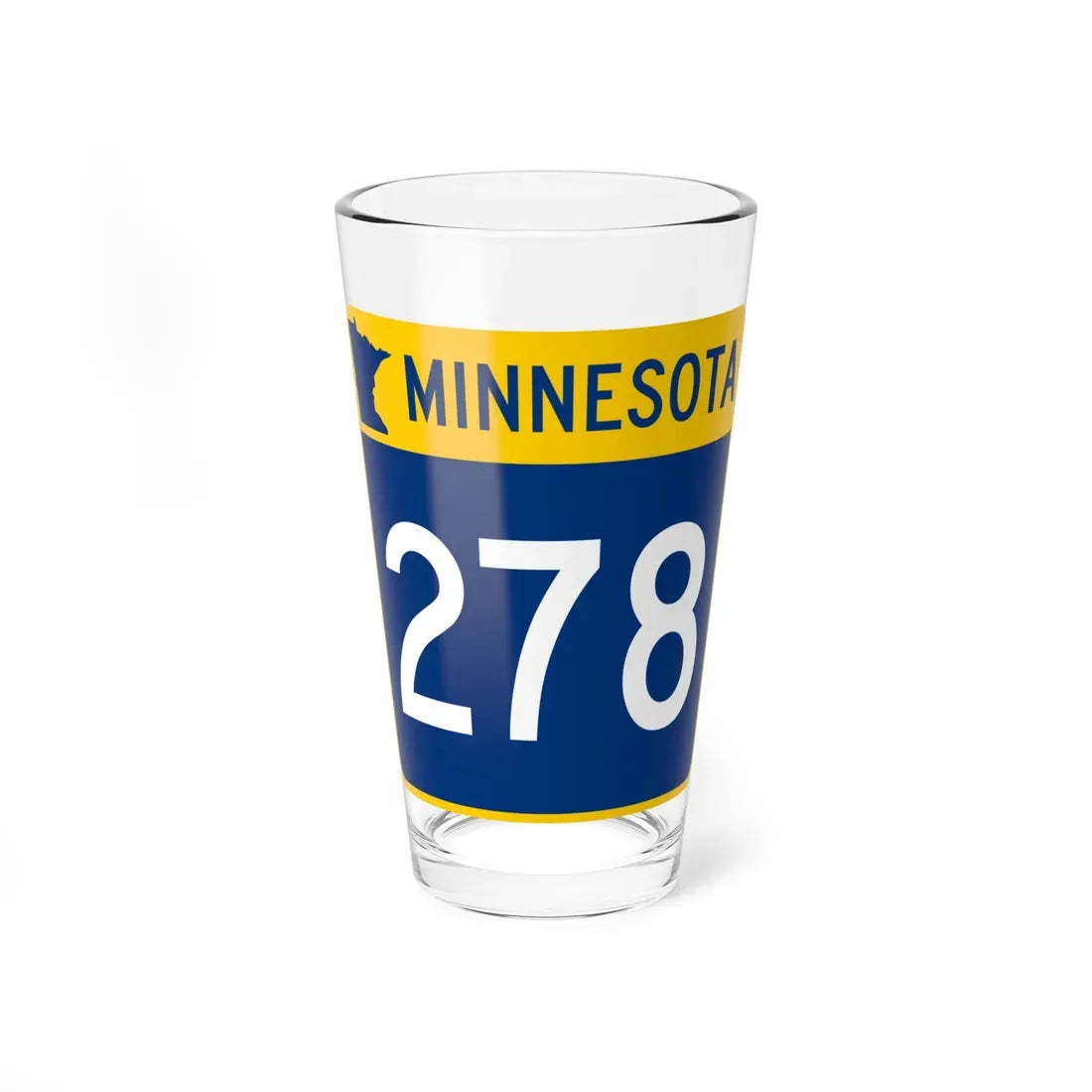 MN-278 (Minnesota) (Road Sign) Pint Glass 16oz - Go Mug Yourself