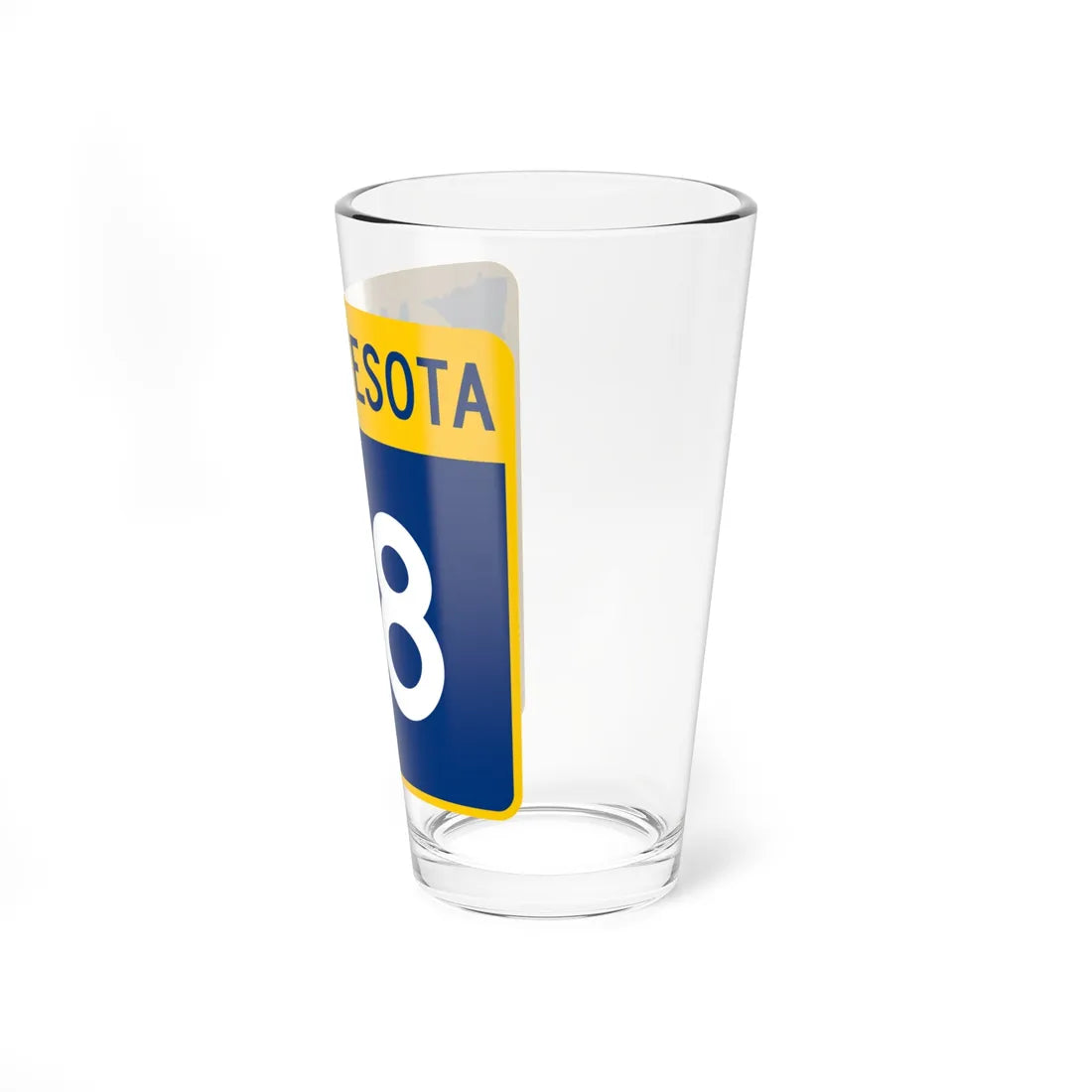 MN-28 (Minnesota) (Road Sign) Pint Glss 16oz - Go Mug Yourself