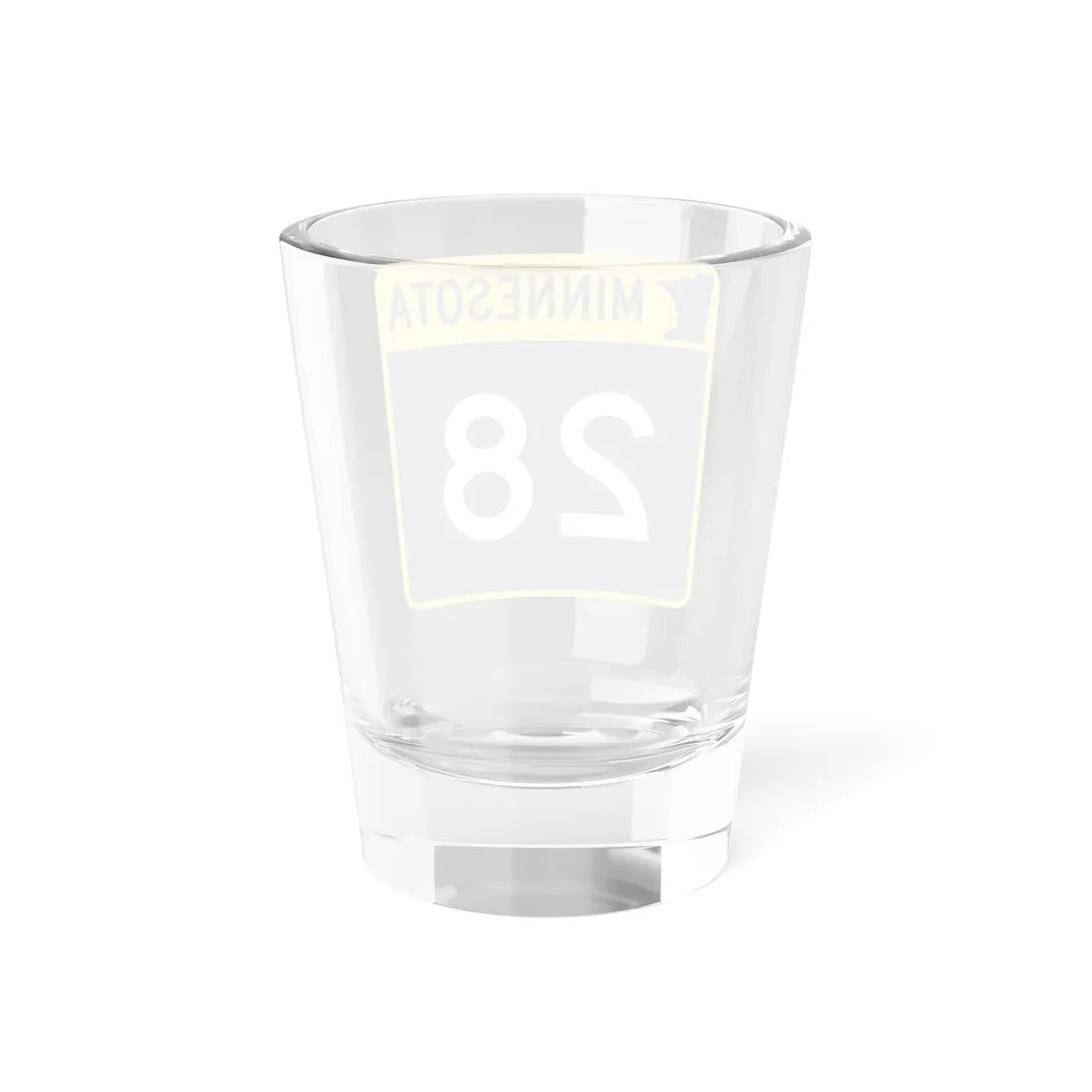 MN-28 (Minnesota) (Road Sign) Shot Glass 1.5oz - Go Mug Yourself