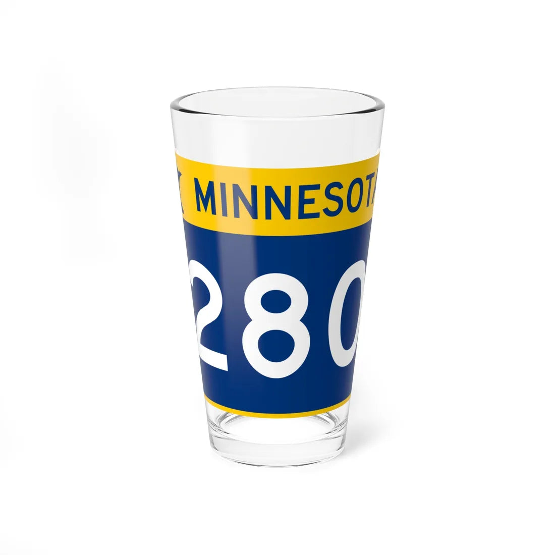 MN-280 wide (Minnesota) (Road Sign) Pint Glss 16oz 16oz - Go Mug Yourself