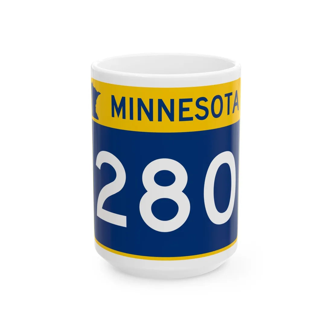 MN-280 wide (Minnesota) (Road Sign) White Coffee Mug - Go Mug Yourself