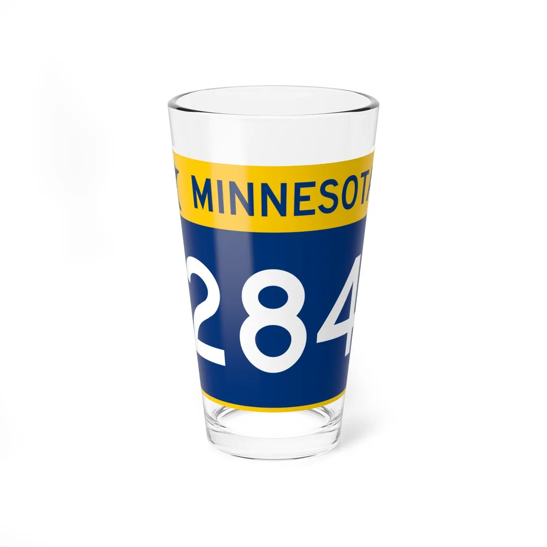 MN-284 wide (Minnesota) (Road Sign) Pint Glss 16oz 16oz - Go Mug Yourself